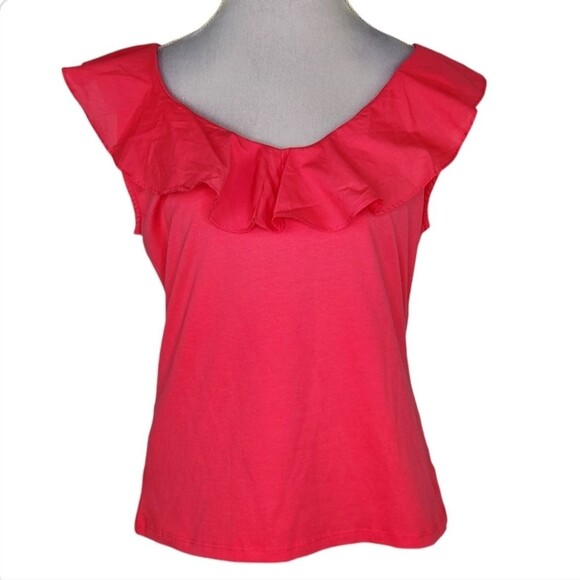 NWT ASOS MNG Mango Fuschia Ruffle Tank Size XXL - Picture 4 of 12